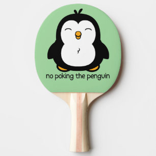 Pala De Ping Pong Ningún empuje del verde del pingüino