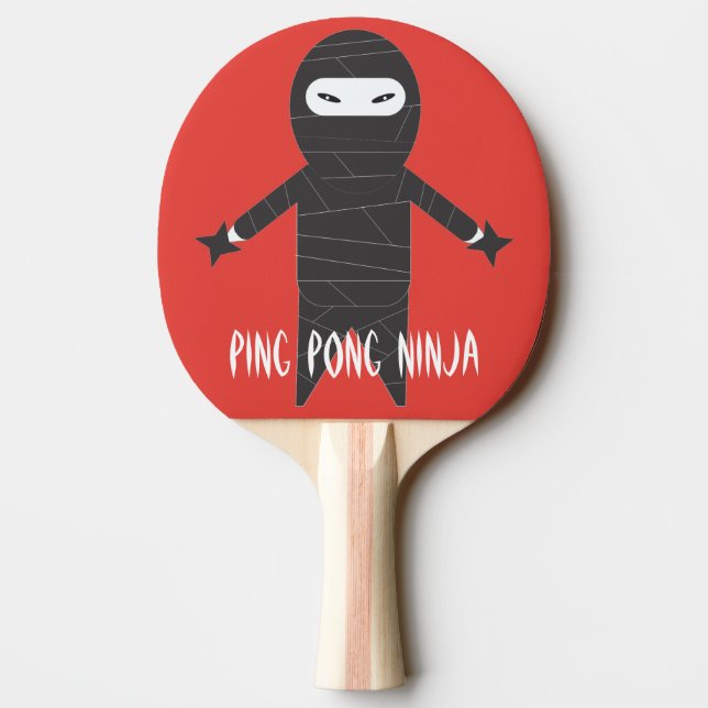 Pala De Ping Pong Ninja Funny Personalizado Smack Talk Divertido (Reverso)