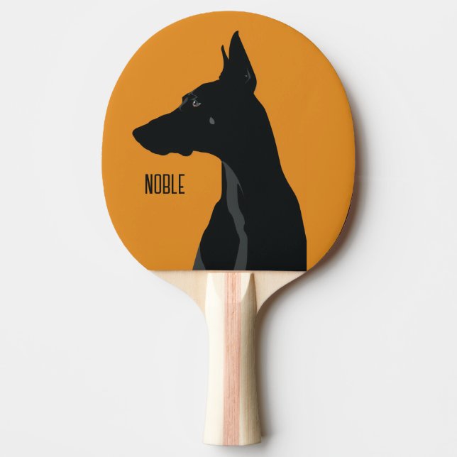 Pala De Ping Pong Noble Black Doberman (Anverso)