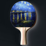 Pala De Ping Pong Noche estrellada sobre el Ródano por van Gogh<br><div class="desc">Noche estrellada sobre el Ródano,  famosa pintura de Vincent van Gogh</div>