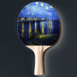 Pala De Ping Pong Noche estrellada sobre el Ródano por van Gogh<br><div class="desc">Noche estrellada sobre el Ródano,  famosa pintura de Vincent van Gogh</div>