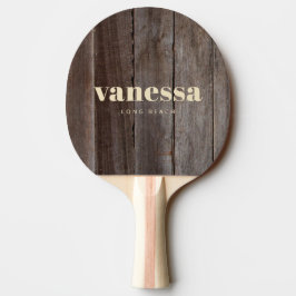 Pala De Ping Pong Nombre Clásico Minimalista Moderno de Tablas Antig
