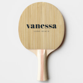Pala De Ping Pong Nombre Clásico Moderno Minimalista de Bambú Ligero
