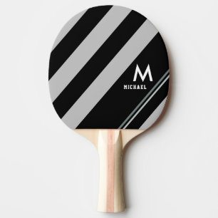 Pala De Ping Pong Nombre con bandas negras diagonales