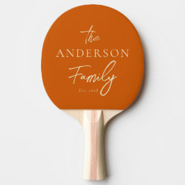 Pala De Ping Pong Nombre de familia escrito a mano de calabaza de me