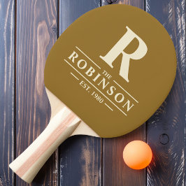 Pala De Ping Pong Nombre de familia y cálido desierto inicial