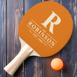 Pala De Ping Pong Nombre de la familia y cítricos cálidos iniciales