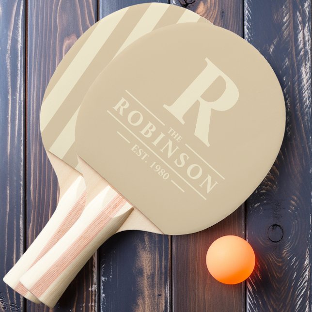 Pala De Ping Pong Nombre de la familia y Duna inicial de arena para  (Subido por el creador)