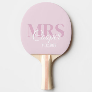 Pala De Ping Pong Nombre De La Novia Con Boda Fecha Luz Tex Color Ro