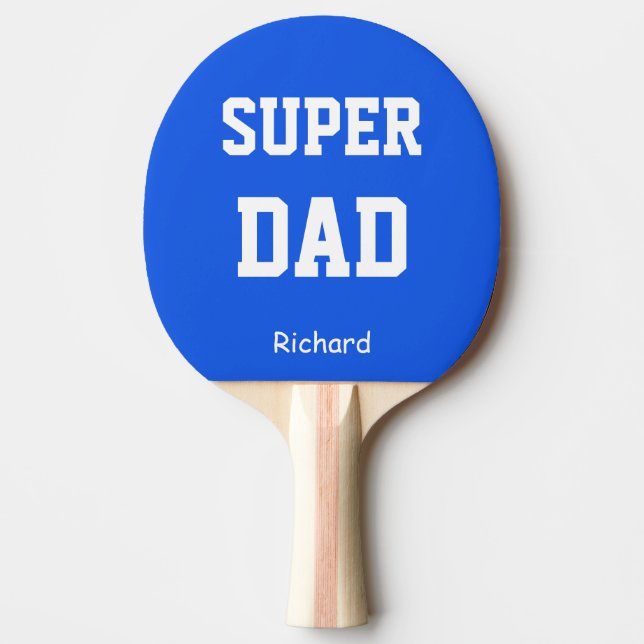 Pala De Ping Pong Nombre de superpapá personalizado (Anverso)