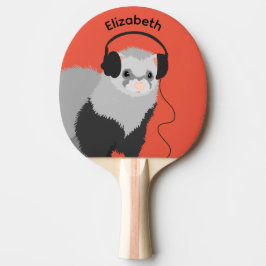 Pala De Ping Pong Nombre del Ferret del amante de la música