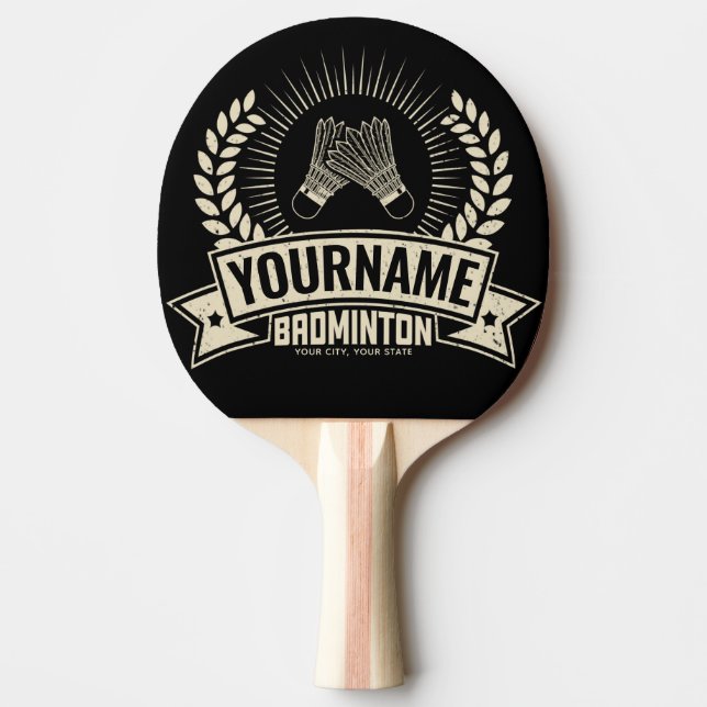 Pala De Ping Pong Nombre del jugador de Badminton personalizado Racq (Anverso)