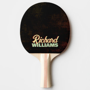 Pala De Ping Pong Nombre del jugador en negro