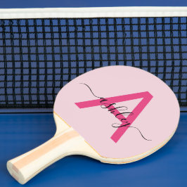 Pala De Ping Pong Nombre del Monograma de Giro de Guión Moderno Cali