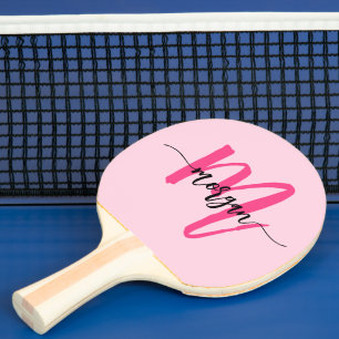 Pala De Ping Pong Nombre del Monograma de Giro de Guión Moderno Cali