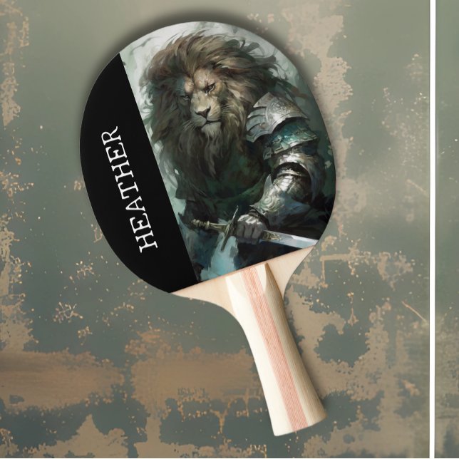 Pala De Ping Pong Nombre del monograma del guerrero león (Subido por el creador)