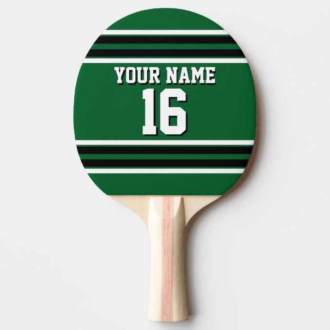 Pala De Ping Pong Nombre del número de Personalizado de Jersey del e (Anverso)