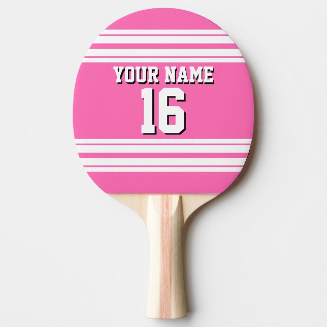 Pala De Ping Pong Nombre del número de Personalizado de Jersey del e (Anverso)
