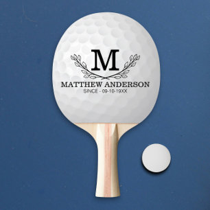 Pala De Ping Pong Nombre del patrón de bola de golf personalizado Mo