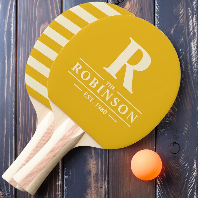 Pala De Ping Pong Nombre familiar y girasol cálido de polo inicial (Subido por el creador)