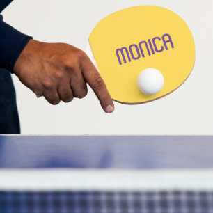 Pala De Ping Pong Nombre moderno amarillo mostaza Minimalista de m