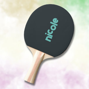 Pala De Ping Pong Nombre moderno de Gunmetal Minimalista de moda