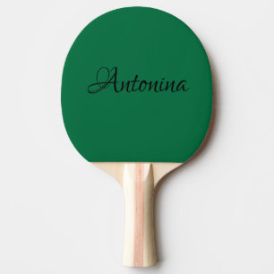 Pala De Ping Pong Nombre moderno verde de la botella   Minimalista d