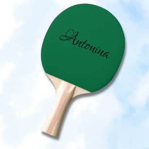 Pala De Ping Pong Nombre moderno verde de la botella   Minimalista d