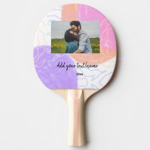 Pala De Ping Pong nombre monograma de pareja personalizado minimalis