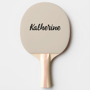 Pala De Ping Pong Nombre Monograma personalizado Lino natural