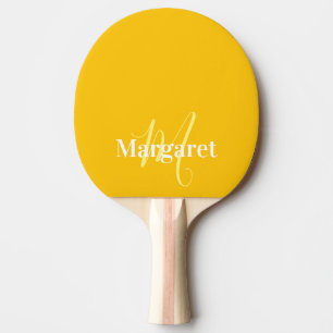 Pala De Ping Pong Nombre personalizado amarillo moderno