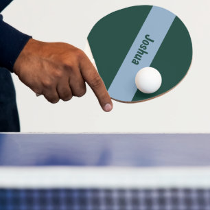 Pala De Ping Pong Nombre personalizado azul y verde de la Moda prepp