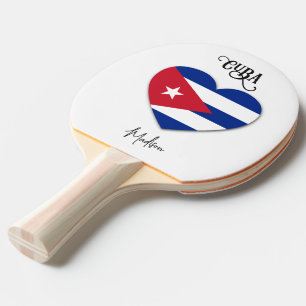 Pala De Ping Pong Nombre personalizado Cuba Amor