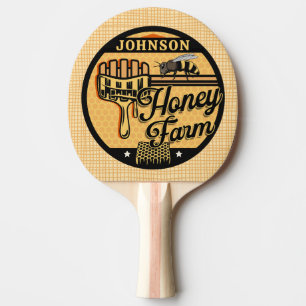 Pala De Ping Pong NOMBRE personalizado de la granja de miel de abeja