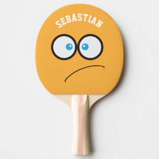 Pala De Ping Pong Nombre personalizado de la Novedad de cara amarill