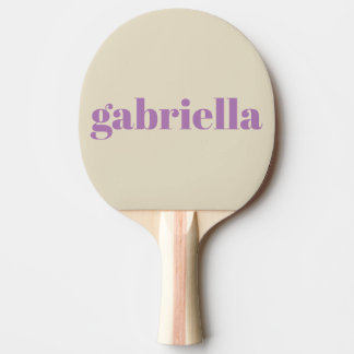 Pala De Ping Pong Nombre personalizado de la tipografía negrita de L
