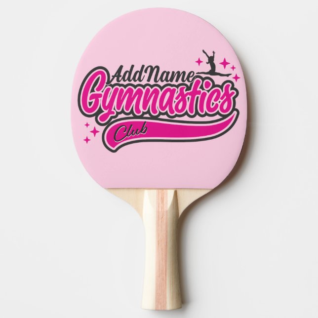 Pala De Ping Pong NOMBRE personalizado Gimnasia de salto dividido de (Anverso)
