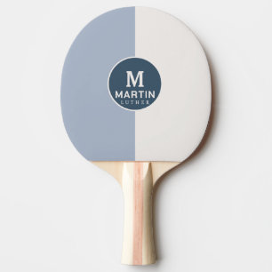 Pala De Ping Pong Nombre personalizado moderno azul blanco