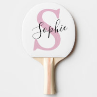 Nombre personalizado moderno Monograma rosa