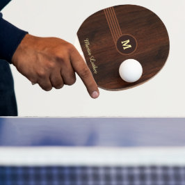 Pala De Ping Pong Nombre personalizado moderno Textura de madera Fue