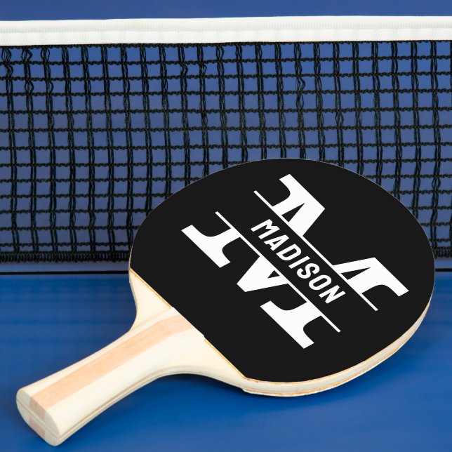 Pala De Ping Pong Nombre personalizado Monogramo Mesa de tenis Raspo (in situ)