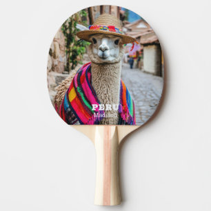 Pala De Ping Pong Nombre personalizado Perú Llama