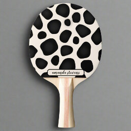 Pala De Ping Pong Nombre personalizado Resumen del patrón de tipogra