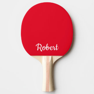 Pala De Ping Pong Nombre personalizado rojo