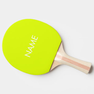 Pala De Ping Pong Nombre personalizado texto monograma neón chartre