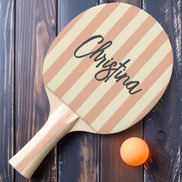 Pala De Ping Pong Nombre pintado de la tira de polo de mediados del