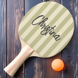 Pala De Ping Pong Nombre pintado del sabio de polvo con bandas de po