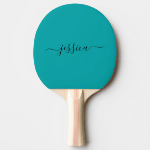 Pala De Ping Pong Nombre verde azulado moderno del guión ping pong p