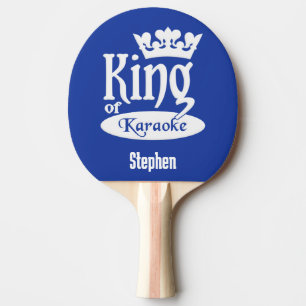Pala De Ping Pong Nombre y color personalizados Rey de karaoke