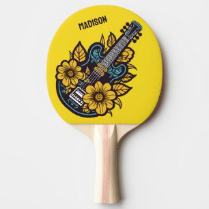 Pala De Ping Pong Nombre y color personalizados Ukulele